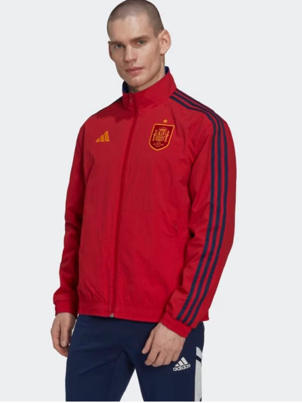 Adidas Youth Boys Reversible Team jacket Spain Anthem Medium - Picture 3 of 12